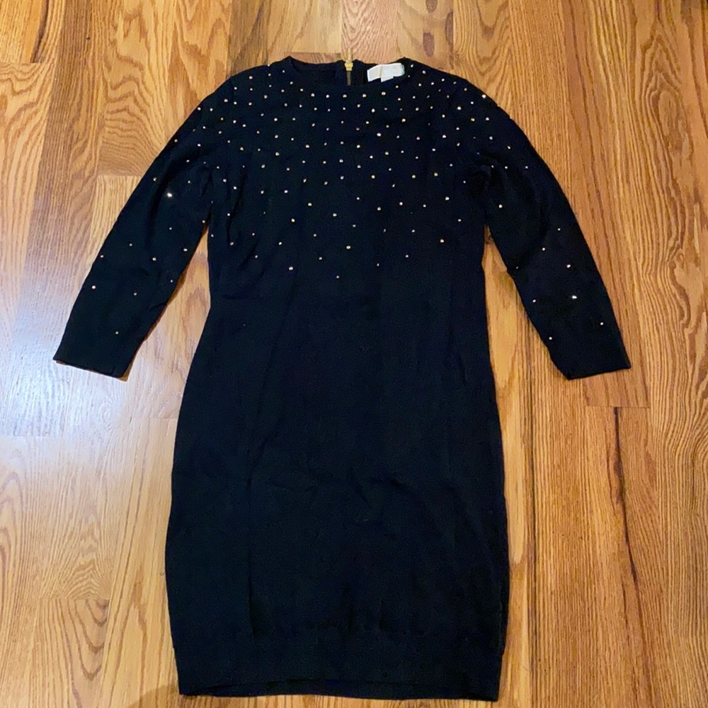 Michael Kors Black long sleeve stud dress